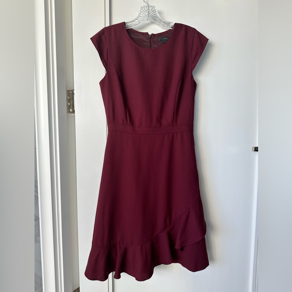 J Crew ruffle trim sheath dress